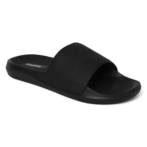 Buy CHUPPS Pure Black Drift Orthopedic Slippers | Soft Footpharma Footbed | Breathable Ventilation Holes | Lightweight Flip Flops | Anti-Skid Chappals for Everyday For Mens at Amazon.in - Image 8