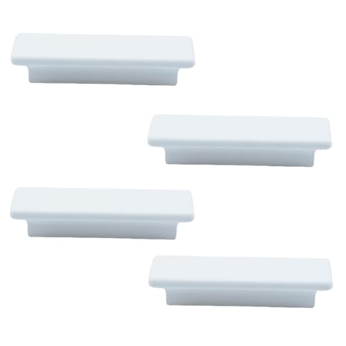 SANCHAKOU 4 Piezas Armario De Madera Maciza Puerta De Gabinete De Cocina Cajón Manija De Madera Habitación De Niños Manija De Madera Maciza De Dibujos Animados Coloridos Blanco 96 Mm