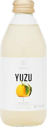 Kimino Drinks, Sparkling Juice Beverage 8.45 Fl Oz (Yuzu, Pack of 12)