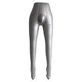 misppro Universal Inflatable Mannequin Male Dressmaker Legs, Silver