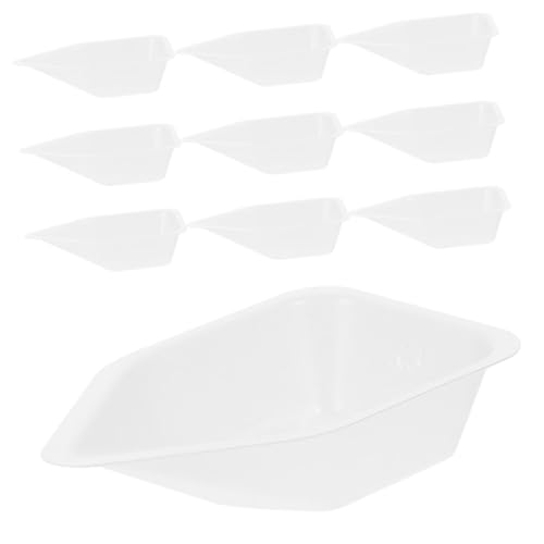 ERINGOGO 10pcs Lab Weight Pan Plastic Weighing Boats Smooth Surface for Easy Cleaning for Food Drugs Cosmetics
