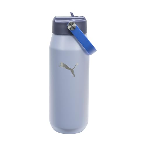 Image of PUMA Unisex Adult 24oz Insulated Stainless Steel Water Bottle With Straw & Carry Handle