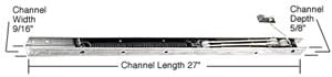 C.R. LAURENCE FA2650 CRL 27" Window Channel Balance; 2650 or 26E