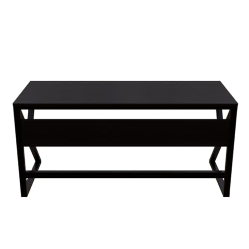 Image of Riyan Luxiwood Alden Brown Computer Table in Engineering Wood for Home & Office, Simple Style Desk, Scratch Resistance Surface, Easy to Assemble, Study Table for Kids (Size-15 X 6 X 75 Cm)