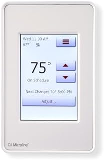 OJ Microline Touchscreen Programmable Radiant Floor Heating Thermostat 120/240V, Dual Sensing with Class A GFCI and Floor Temperature Sensor, 3-Year Warranty & USA Support (UDG4-4999)