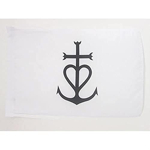 AZ FLAG, Camargue Cross Flag, 18'' x 12'', 100% Polyester Camargue in France Small Banner with Two Cords, Fade Resistant