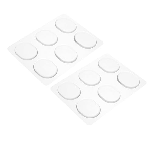 BESPORTBLE 12Pcs Drum Dampers Silicone Mute Pads for Snare and Bass Drums Self Adhesive Transparent Drum Silencers Reduce Overtones for Quiet Practice present for Drummers