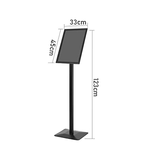 Advertentie Houder voor buitenborden, in hoek verstelbare houder voor borden Posterstandaard, A3 verticale horizontale bordstandaard Weergegeven posterhouder, bord met vierkante basis voor weergave