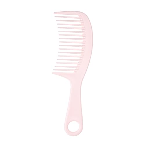 Peine portátil de dientes anchos para desenredar el pelo de madera para masaje, desenredante del cuero cabelludo para pelo rizado de dientes largos y anchos