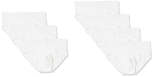 Amazon Essentials Men's Cotton Jersey Brief, Pack of 7, White, Medium