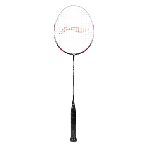 Image of Li-Ning Turbo X 90 III Unstrung Badminton Racket - G6 | Lightweight Graphite Frame for Power & Control | Black /White /Maroon | Ideal for Intermediates