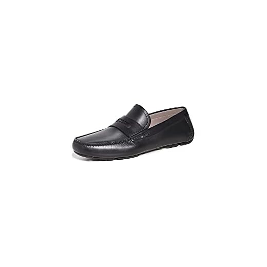 SALVATORE FERRAGAMO Men's Newton Drivers, Nero/Light Grey/Light Grey, 11 Medium US