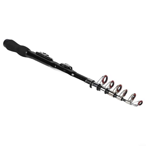 Caña de pescar telescópica portátil de 0 m a 7 m con guías de cerámica y agarre EVA, diseñada para pescar en estanques, ríos, lagos y lugares junto al mar (1,5 m)