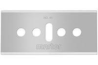 MARTOR 10 x INDUSTRIEKLINGE, Ersatzklingen Cuttermesser, Sicherheitsmesser, 18,4 mm, Scharf, 4-fach Nutzbar, NR. 45