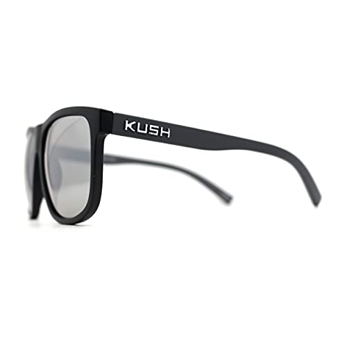Image of SA106 Mens Kush Classic Matte Black Frame Sport Horn Rim Sunglasses