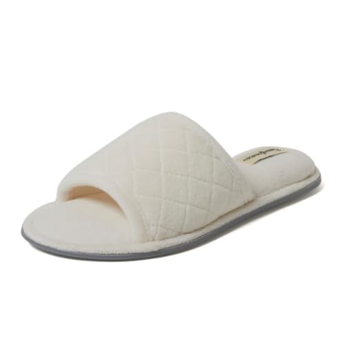 Image of Dearfoams womens Slipper Memory Foam Summer House Shoe Beatrice Terry Slide