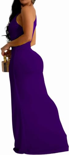 Image of SxClub Formal Dress for Women Cocktail Sexy Bodycon Sleeveless Evening Party Floor Length Long Prom Dresses