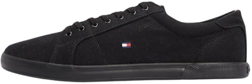 Tommy Hilfiger Baskets Vulcanisées Homme Chaussures, Noir (Black/Black), 45
