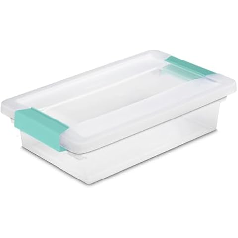 Sterilite 6-Pack Clip Box, Clear Storage for Crafts, Supplies and Office Items, Small Cover