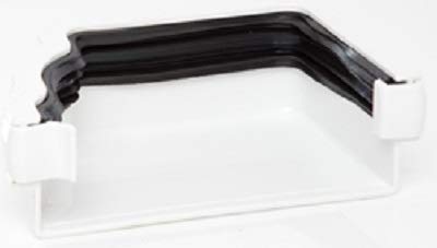 Butée extérieure droite Polypipe RH717w gouttière Sovereign blanche 117x75