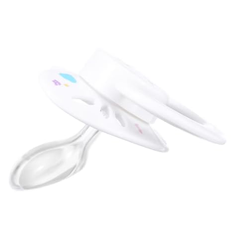 Image of Landofgenie Adult Sized Pacifier Large Handle Large Shield Cute Print Paci White