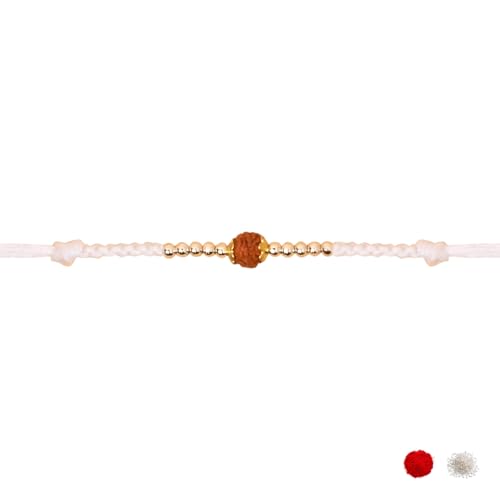 Image of I Jewels Design Rakhi With Roli Chawal & Rakshabandhan Card For Bro /Brother /Bhai