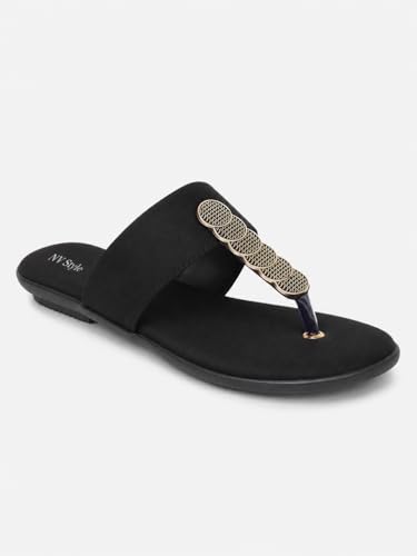 Image of Women's and Girls Synthetic Flat Slippers Comfortable Casual Sandals Comfortable Footwear for Office Casual Daily Use 1 Pair