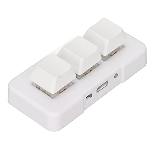 Clavier mécanique à une main blanc avec touches programmables et rétroéclairage RVB - 5