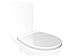 TATAY Asiento WC de caída controlada, diseño de formas redondeadas, fabricado en PP antibacterias, color blanco acabado brillante. Robusto, y muy resistente a los impactos.