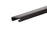 Quest Corrimano PVC 40 x 8 mm Resistente - Nero, 1 m