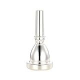 Luwecf Boquilla de Tuba de Latón, Portátil, para Práctica, para Principiantes, Plateada