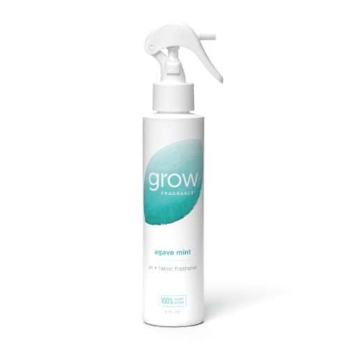 Grow Fragrance - Certified 100% Plant Based Air Freshener + Fabric Freshener Spray, Made with All Natural Essential Oils - Spring Limited Edition - Agave Mint, 1 x 5 oz.