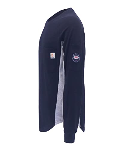 Image of BOCOMAL FR Shirts 5.5oz 100% Cotton Flame Resistant Shirt Lightweight CAT2 Fire Retardant Henley Shirts