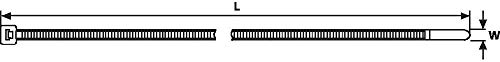 Connect 30280 Hellermann Natural Cable Tie T18R, 100 x 2.5 mm, Set of 100
