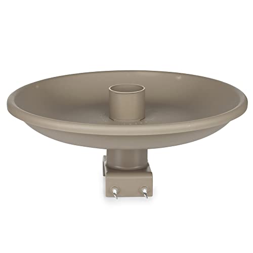 Farm Innovators 150 Watt Outdoor Plastic Heated Birdbath with Twist Deck Mount, Hidden Electrical Connection, and Internal Thermostat, Tan - Thumbnail 4
