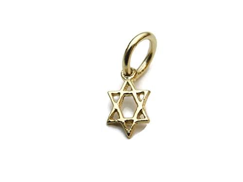 Miniatura 4 de Star of David Tiny 14k Yellow Gold Charm pendant
