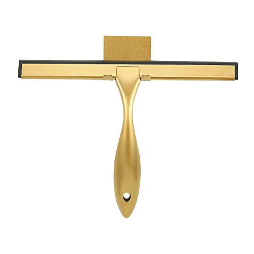 Image of 10inch Water Cleaning Squeegee for Bathroom Car or Kitchen Top Stainless with Silicon Rubber 3 Choice (Gold)