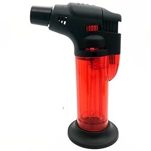 Image of Jet Flame Windproof Cigarette Lighter, Refillable Butane Torch Lighter for BBQ, Hookah Coal & Camping, Portable Pocket Gas Lighter for Men (Multicolor)