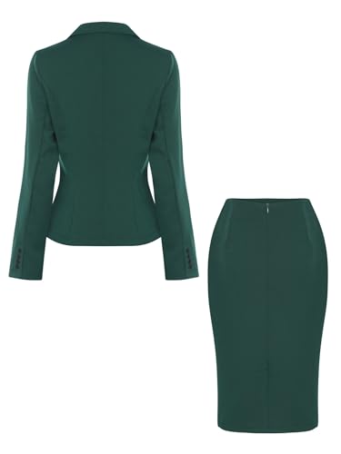 2 Piece Suit Skirt Sets for Women Blazer and Pencil Skirts Formal Office Business Work Outfits4