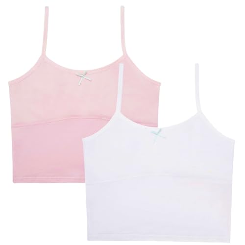 Image of Training Bras for Teens Tween Cotton Bras Kids Crop Tank Tops for 7-14 Years