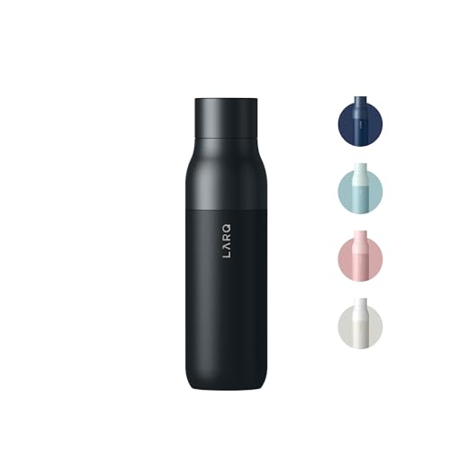 LARQ Bottle Twist Top 740ml - Insulated Stainless Steel Water Bottle, Black, 740 ml
