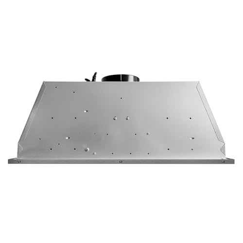 Image of 30 in. Lumin Collection 380 CFM Ducted Insert Range Hood, LED, Stainless | Cosmo COS-30IRHS Soft Touch Controls, 3 Fan Speeds, Permanent Dishwasher-Safe Baffle Filters, Backdraft Damper