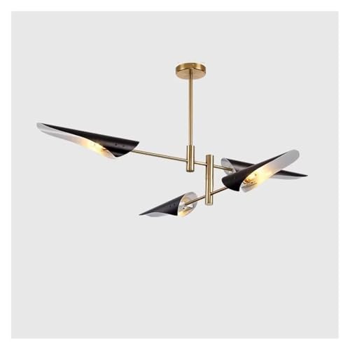 Lampe suspendue chambre et salle à manger avec lustre moderne blanc à LED noir