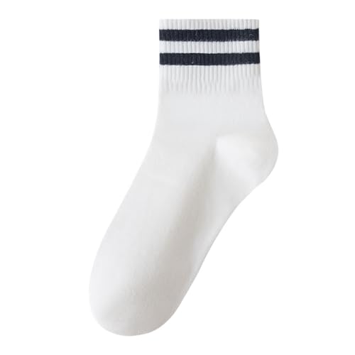 GSHLLO 10 Pairs Unisex Striped Ankle Socks Breathable Sport Crew Socks Soft Fashion Casual Socks Athletic Running Socks Black3