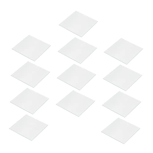 KICHOUSE 12pcs Glass Frosted Gas Cylinder Frosted Glass Plate Scientific Experimental Supplies