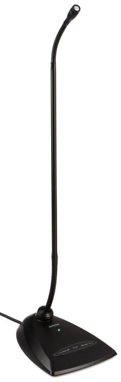Shure Microflex MX418D/S Supercardioid Condenser Microphone, 18 Gooseneck, Includes Desktop Base with 10' Cable, Logic Functions, Programmable Switch, LED Indicator, Snap-Fit Foam Windscreen - image 2