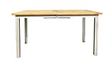 GREATLAND - Mesa extensible rectangular de 150-200 cm de madera de teca y aluminio.
