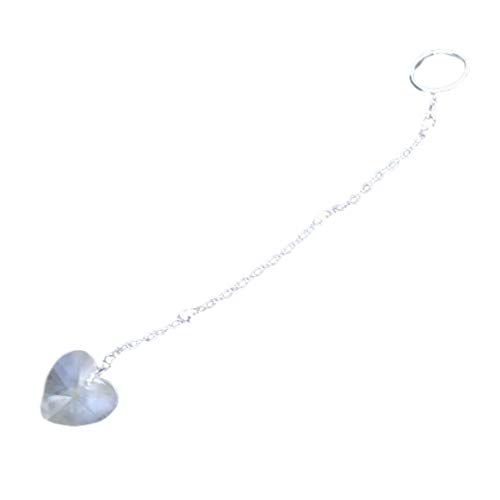 Dangle Chained Heart Dreadlock Bead Crystal Clear Loc Jewelry Braiding Hair Accessory