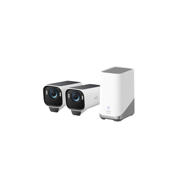 eufy Security eufyCam S3 Pro 2-Cam Kit, Solar Camera Outdoor Wireless, MaxColor Night Vision, 4K Security Camera with Solar Panel, Face Recognition AI, Expandable Local Storage, No Monthly Fee
