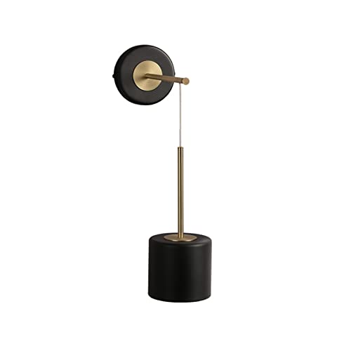 Apliques de pared modernos con acabado dorado cepillado premium y estructura negra de diseño